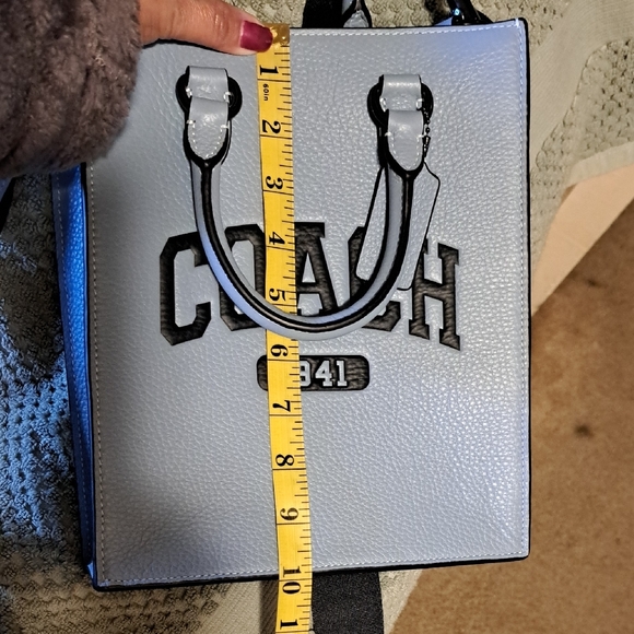 Coach Light Blue Leather Handbag - Picture 5 of 9